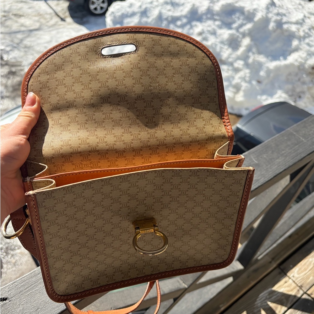 Celine Tan and Brown Crossbody Bag - Picture 12 of 13